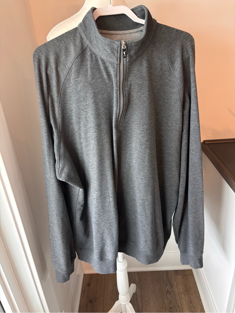 Men's Gray Half-Zip Performance Sweater